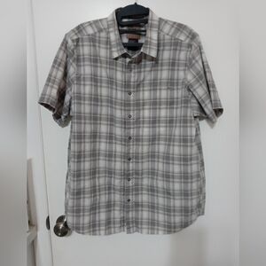 5.11 Tactical Men's Gray Plaid Snap up Short Sleeve Work Shirt w Pocket M